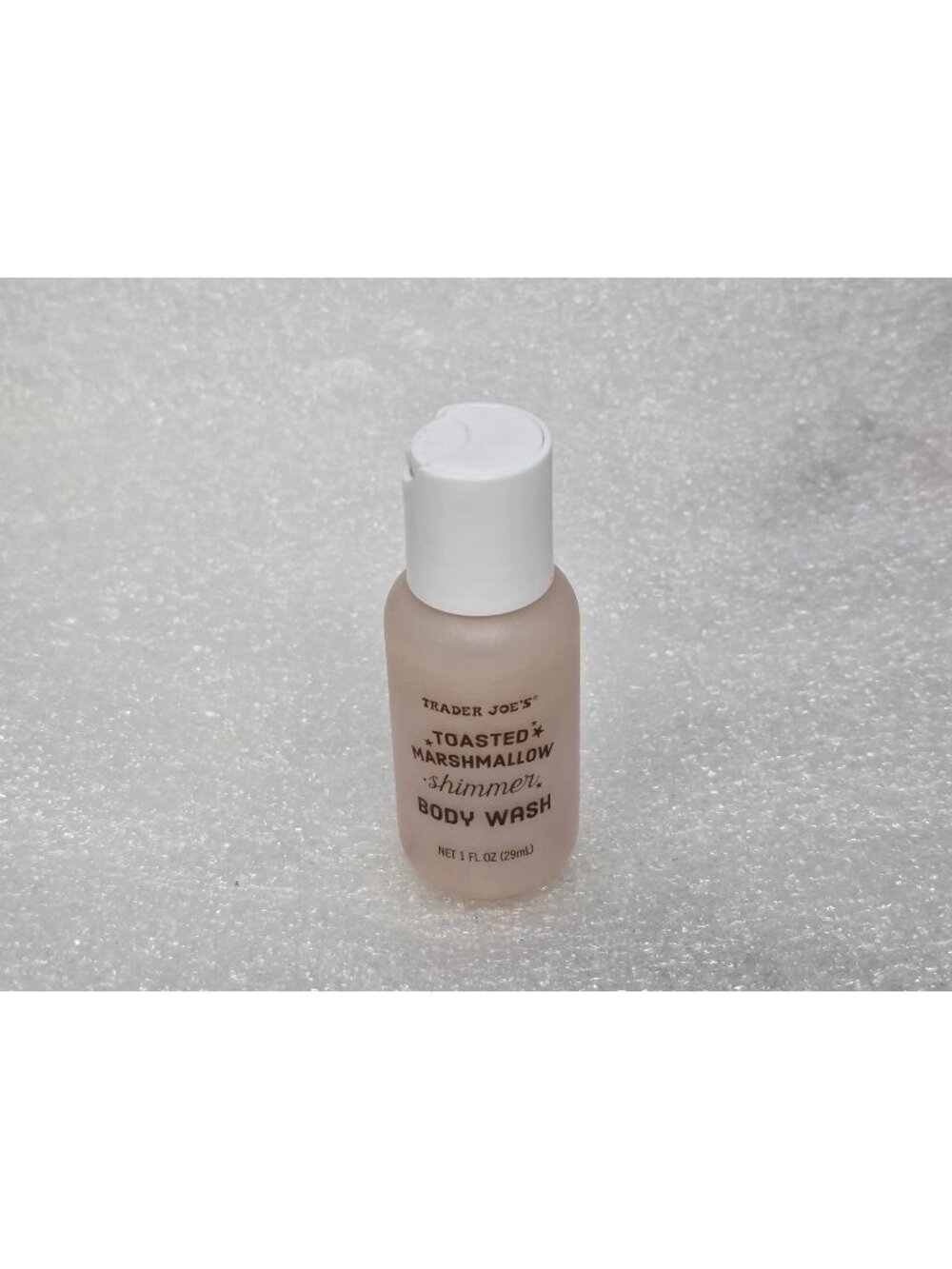 Trader Joes Toasted Marshmallow Shimmer Body Wash 1 Fl Oz Travel Size